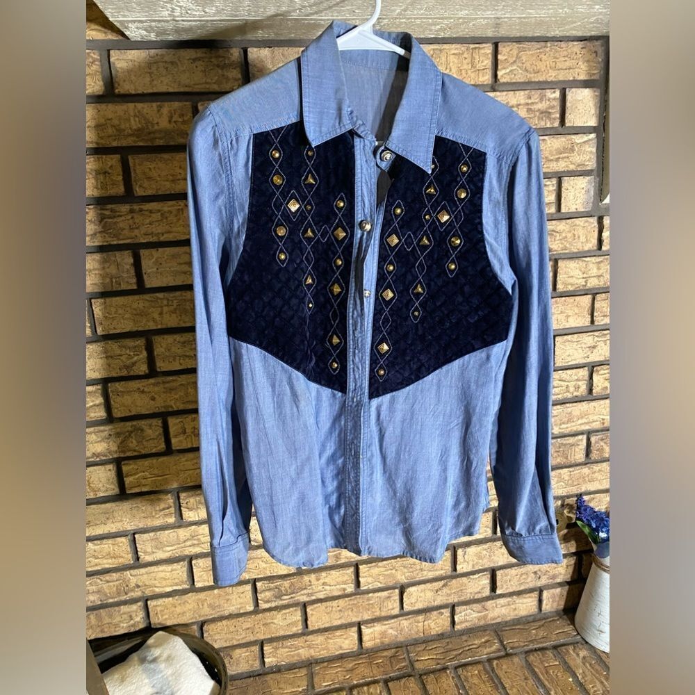 Western Howard Wolf button down blouse
